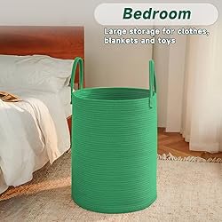 JMvicyroam Large Woven Laundry Basket Hamper,60L