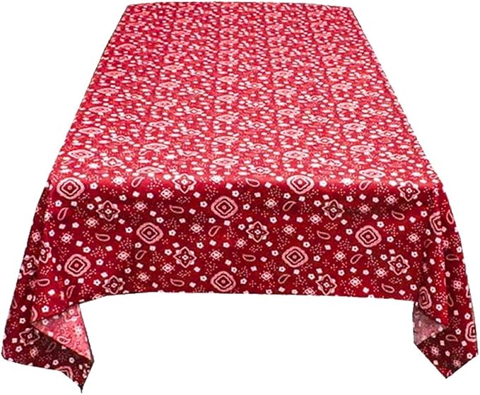 lovemyfabric Poly Cotton Bandanna Print Tablecloth for