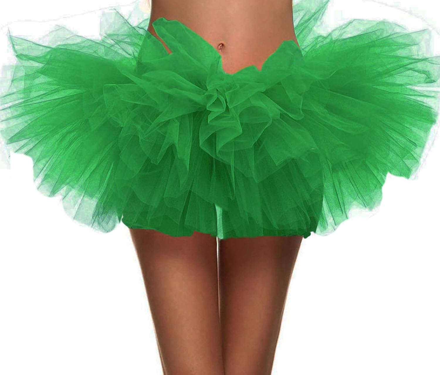 Simplicity Women's Dance Tutu Layered Organza Clubwear Mini Skirt Party Dress, Sante Green at  Women’s Clothing store
