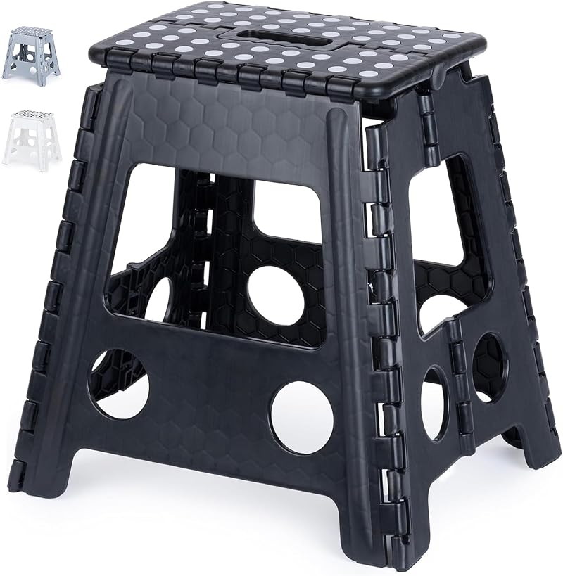 LIVIVO Folding Step Stool Two Tier Anti Slip Lightweight Compact