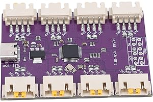 MAVIS LAVEN USB to 8 Way TTL Serial Module, High Speed Communication Converter with CH348 Chip, Great for Data Transmission i