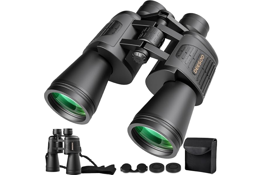 Deesoo 20x52 Binoculars for Adults High Powered - HD Large View Binoculars with Low Light Vision - Professional Binocular for Bird Watching Hunting Travel Cruise Outdoor Sports - Gifts for Women