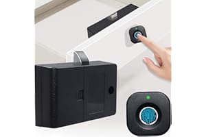 SUMNEW Fingerprint Cabinet Lock, Smart Biometric, Fit for Keyless Hidden File Drawer Wardrobe, Child Safety Electric Fingerprint Lock, DIY Wooden Furniture Privacy for Home Office