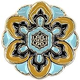 Craftisum 20 pcs Vintage Enamel Flower Metal Shank Sewing Coat Buttons -18mm -11/16"