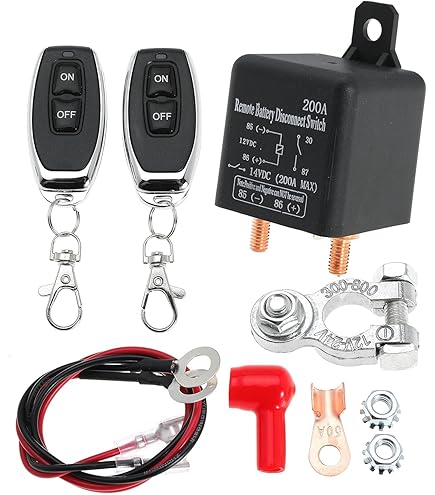 Interrupteur Télécommande Voiture Bateau Interrupteur Batterie à Distance 12V 240A Avec 2 Télécommandes - Sécurité Voiture, Bateau, Camping-car Coupe Batterie 12v 240a