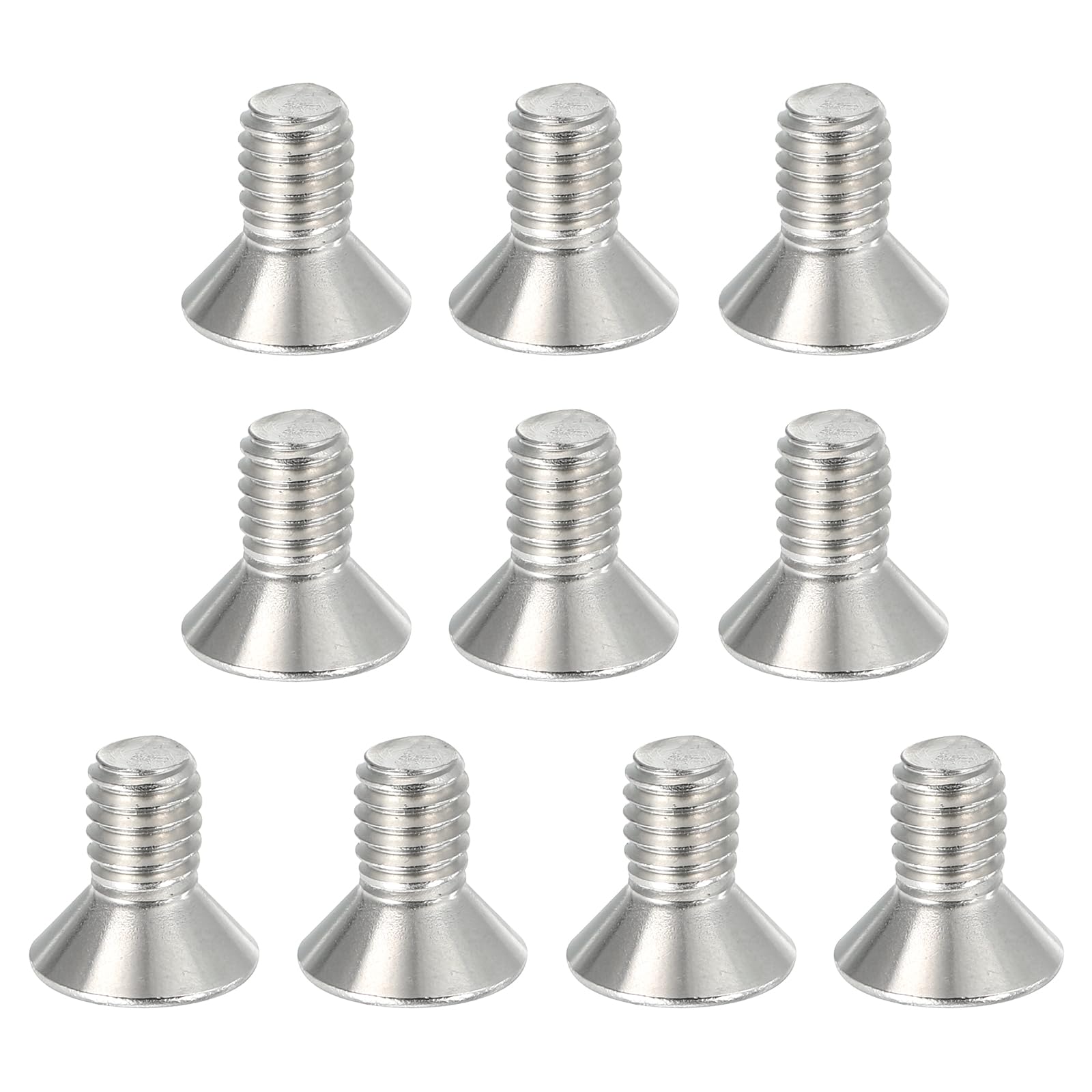 PATIKIL 5/16-18 x 5/8" Flat Head Socket Cap Screws, 10 Pack Flat Countersunk Bolts Hex Socket Drive Machine Screws 304 Stainless Steel 18-8 Full Thread Grade 6.8