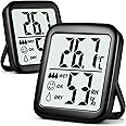 Antonki 2-Pack Hygrometer Indoor Thermometer Room Thermometer Indoor Digital Temperature and Humidity Monitor Humidity Sensor