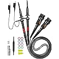 Goupchn Oscilloscope Clip Probes 200MHz Fully Insulated BNC End Probe with Accessories Kit 1X 10X