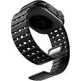 Bandletic Compatible with Apple Watch Ultra 2 Band Men Women, Magnetic Silicone Rugged Sport Watchband for iWatch 49mm(Ultra 3/2/1),46mm(Series 11/10),45mm(9/8/7),44mm(SE3/SE2/SE/6/5/4),42mm(3/2/1)