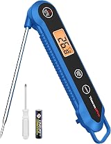 ThermoPro 1-3s Instant Read Thermometer IPX6 Foldable Probe Backlight
