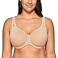 DELIMIRA Women's Seamless Tshirt Bras Plus Size Full Coverage Underwire Lightly Lined Bra Up to F