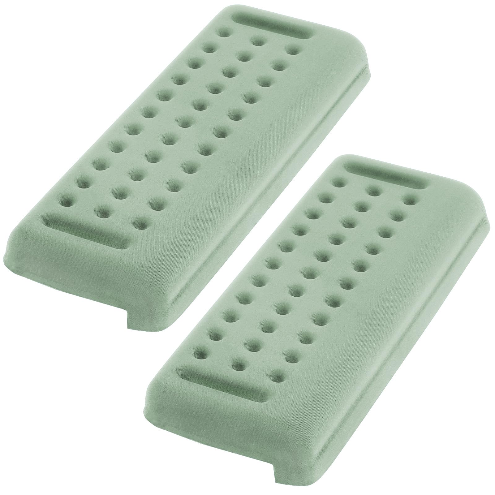 Photo 1 of AceOrbit L-Shaped Desk Edge Cushion, 2 Pcs Memory Foam Elbow Support Padding Wrist Comfort Support Arm Rest for Office Home Table Accessories, Non-Slip(Fabric,Dimpled Grip,Green)