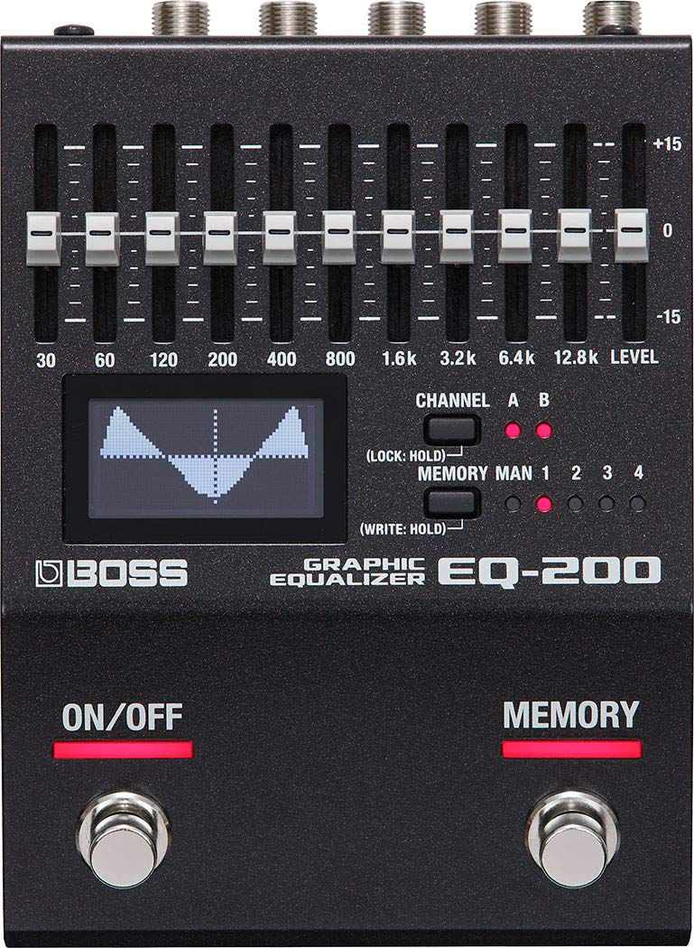 BOSS EQ-200 Programmable Graphic Equalizer, Dual 10-Band Eqs with Adjustable Range And Flexible Signal Flow And Pre/Post Fx Insert