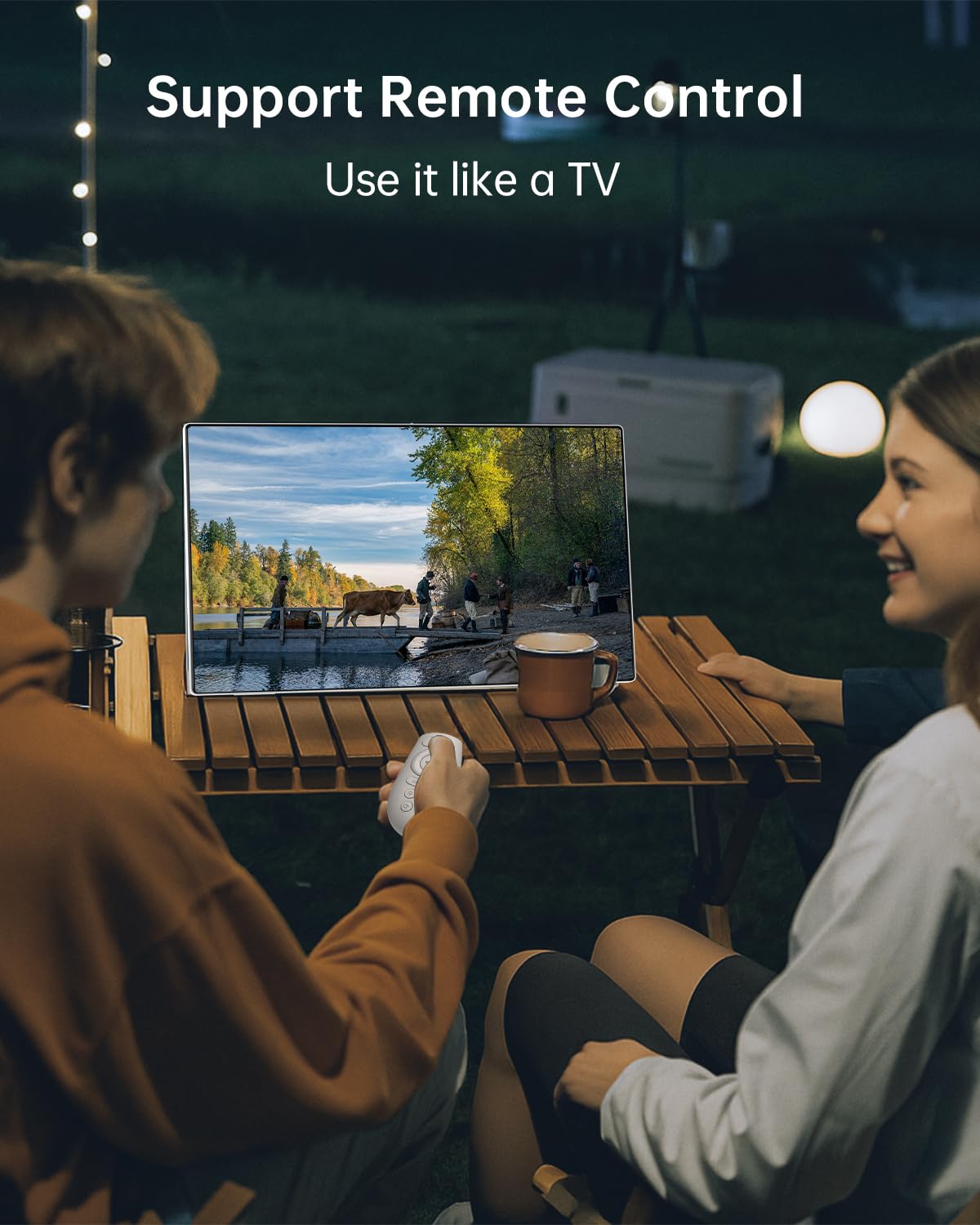 KTC 25 Inch Portable TV - Smart Touch Screen with Google Play, Android 14, Qualcomm 8G RAM+128G Storage, 1080P Smart Handy TV with 8MP Camera and Battery, Touchscreen Monitor for Camping, Bathroom