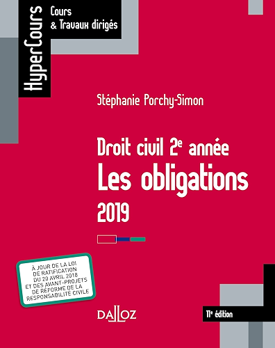 Download Droit civil 2e année, les obligations 2019 (HyperCours) PDF