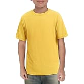 Haloumoning Boys Short Sleeve Shirts Kids Summer Crewneck T-Shirts 5-14Y | Fashion Clothes, Solid Color, Casual Tops Tees