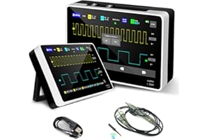 Digital Handheld Oscilloscope, Kethvoz Portable Touch Screen Tablet Oscilloscope Kit with 2 Channels/100Mhz Bandwidth/1GSa/s Sampling Rate/7-inch LCD Touch Screen Waveform Generator