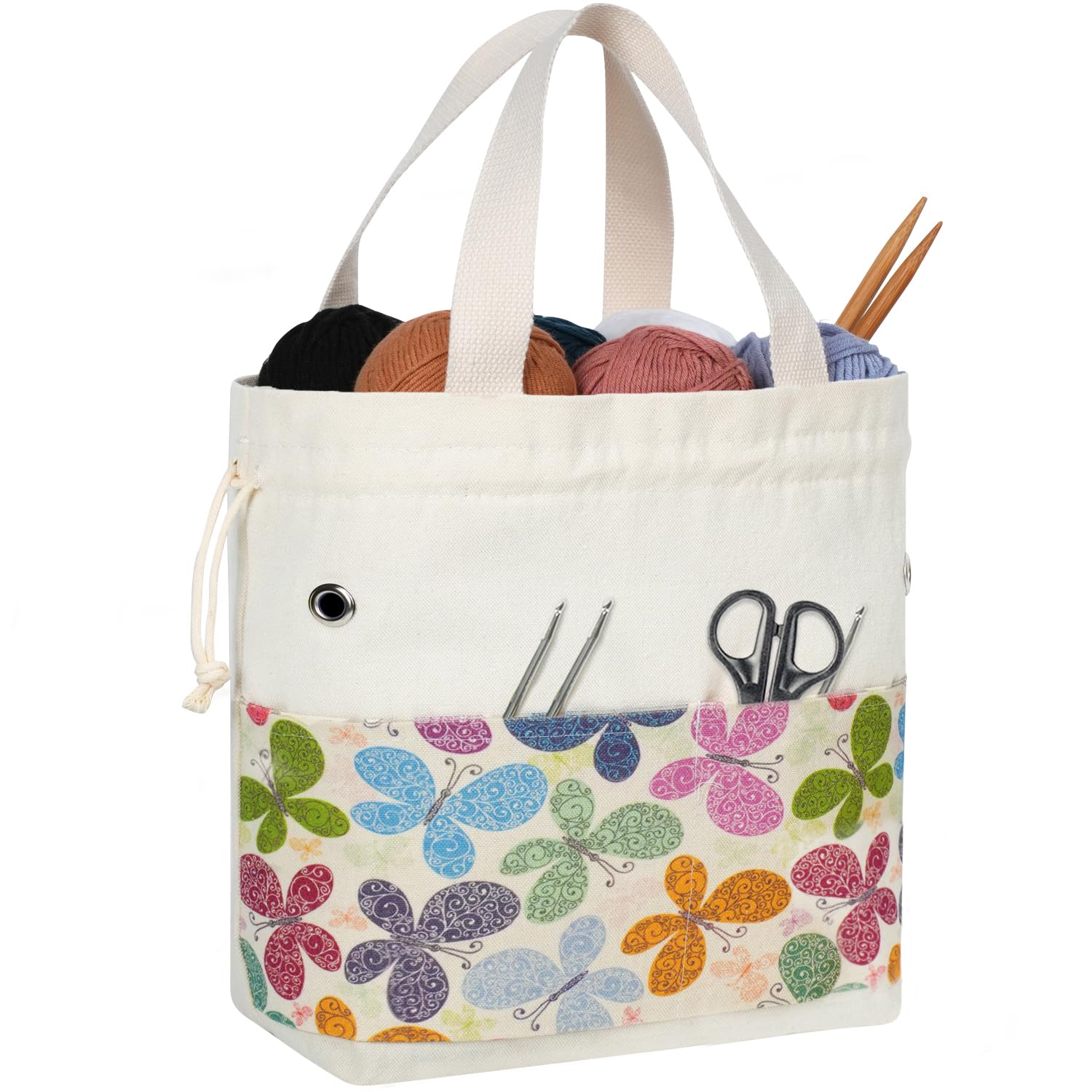 TOGETRUE Yarn Bag, Knitting Crochet Tote Bag, Yarn Storage Bags Organizer, Crochet Bags for Crocheting Project, Store Skein B
