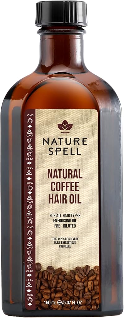 Nature Spell Coffee Hair Oil Pre-Diluted 150ml Vegan Refresh Limp Strands Shine