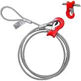 FITHOIST Single Leg Wire Rope Sling, 1/2" x 8.2' Log Choker Cable Rigging | 10.3T Capacity, EIPS 7x19 IWRC, Flemish Loop &amp; Turnback Eye w/Thimbles, 2 Forged Metal Sleeves, Sliding Choker Hook Design