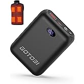 𝟕.𝟒𝐕 𝟏𝟔𝟎𝟎𝟎𝐦𝐀𝐡 Heated Vest Battery Pack for ORORO, for Venustas, Rechargeable Power Bank with LED Display and 2 Adapter Cables for Heated Vests, Jackets, and Pants