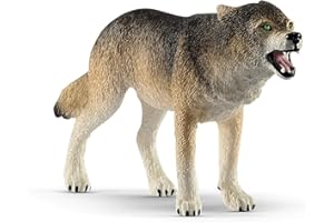 Schleich Wild Life Realistic Prowling Gray Wolf Figurine - Durable North American Forest Animal Figure for Kids, Perfect Toy for Fun and Imaginative Adventures, Gift for Boys and Girls Ages 3+