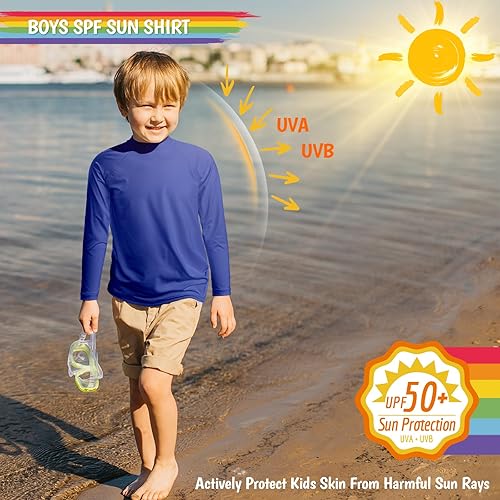 Short Sleeve Swim Shirt Boys Boys Rash Guard Long Sleeve UPF 50+