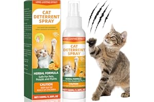 GDBadais Cat Repellent Spray, Cat Deterrent Spray - Indoor & Outdoor Training Safe, Protect Furniture, Sofas, Rugs, Restricted Areas-for Behavior, Natural, Effective - Formula 8