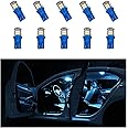 Suvnie 10 PCS Car Interior LED Light Bulb, T10 5050 5SMD LED Car Bulb Kit, Super Bright Automotive Led Replacement Bulbs for Dashboard Dome Map Door Courtesy License Plate Lights (Ice Blue)