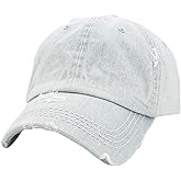 KBV-Basic LDM Vintage Washed Distressed Cotton Dad Hat Baseball Cap Adjustable Polo Trucker Unisex Style Headwear