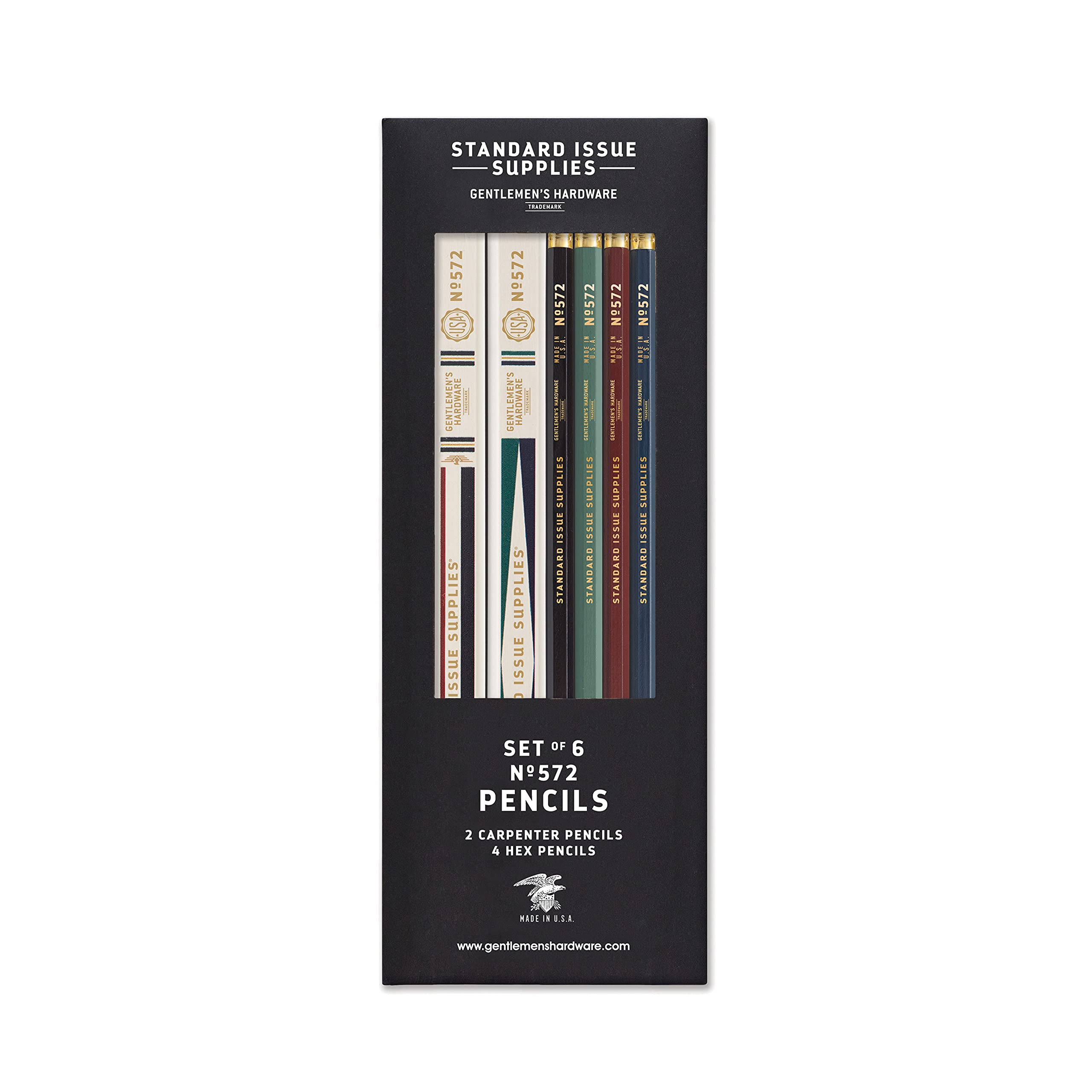 Gentlemen's Hardware Standard Issue Carpenter & Hex Pencils Boxed Set, 6-Piece