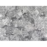 BeadTin Silver Sparkle 13mm Star Pony Beads (250pcs)