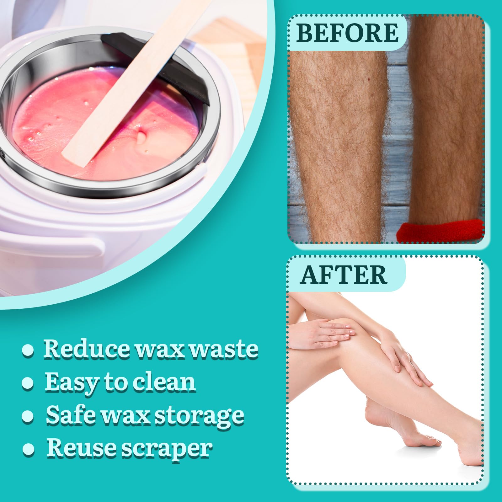 1 Piece Wax Pot Wax Warmer Replacement Tin Inner Pot Portable Hair Removal Waxing Bowl for 500 ml Hair Remover Machine