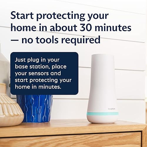 SimpliSafe Piece Wireless Home Security System Optional 24/7