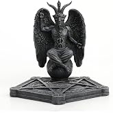 Veronese Design 4 1/2 Inch Baphomet Pentagram Incense Stick Burner Resin Sculpture