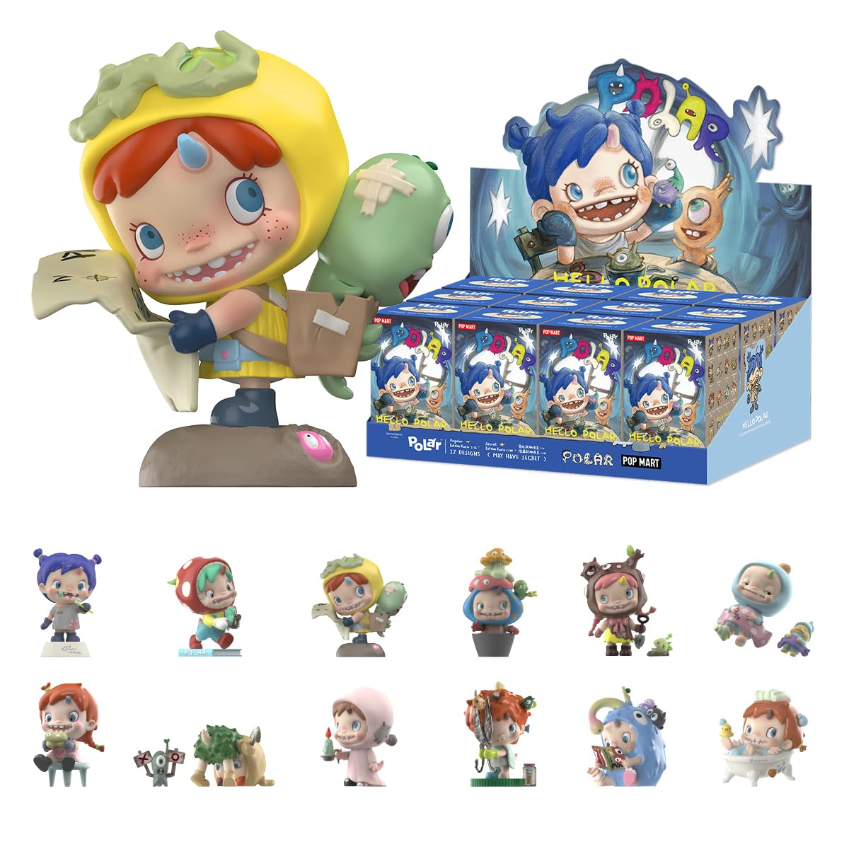 POP MART POLAR - HELLO POLAR Season 1 Series Figures Whole Set Figure Premium Design Gifts for Women Fan-Favorite Collectible Chic Art Toy Action Figure