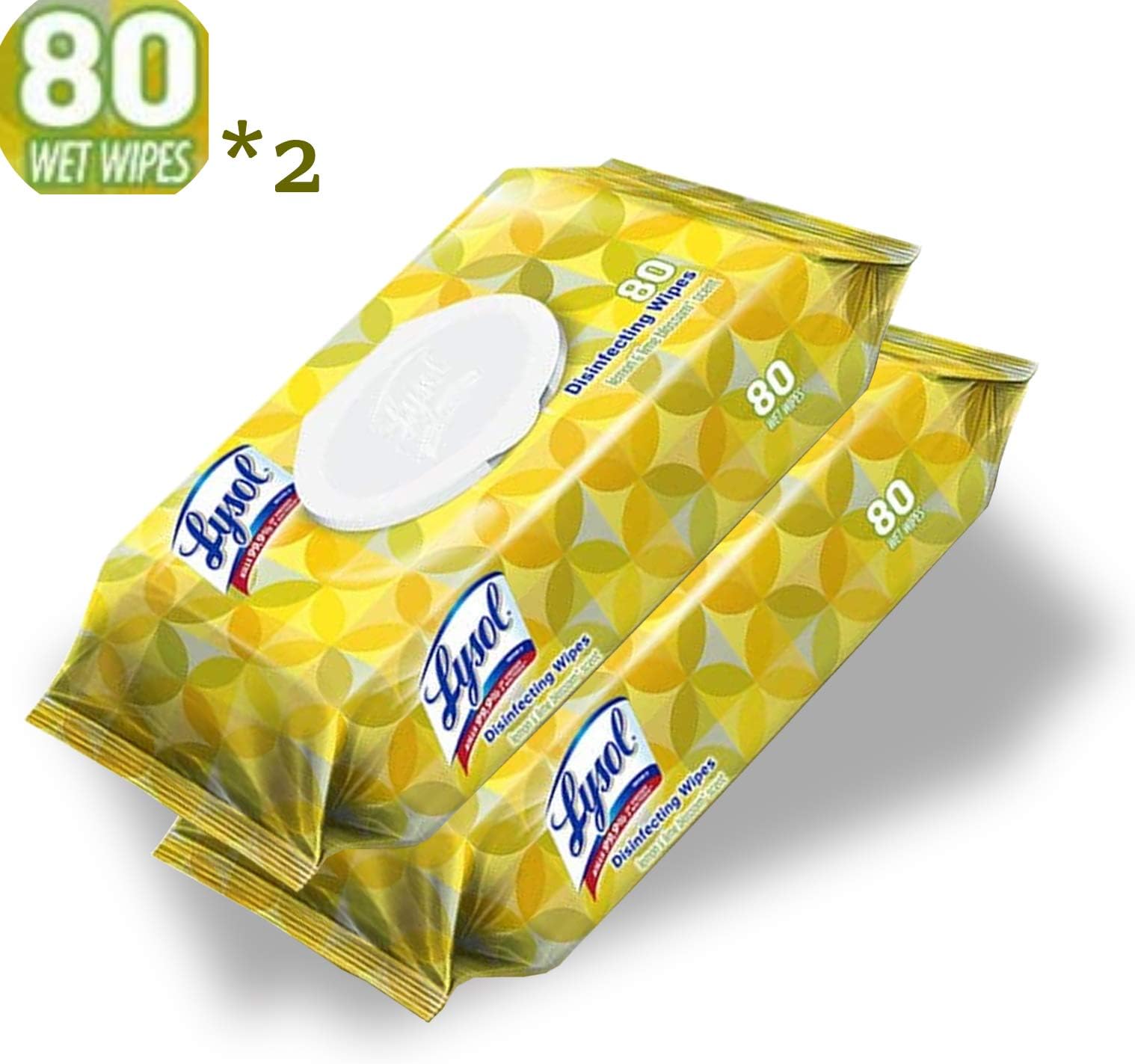 Lysol Cleaning Aromas of Lemon & Lime Blossom,160 Slices(80 X 2Pack)