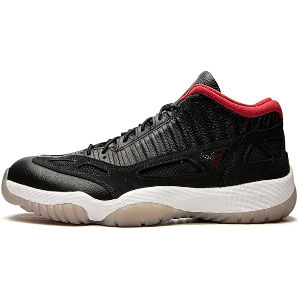 Amazon.com | Jordan Men's 11 Retro Low IE Bred Black/True Red