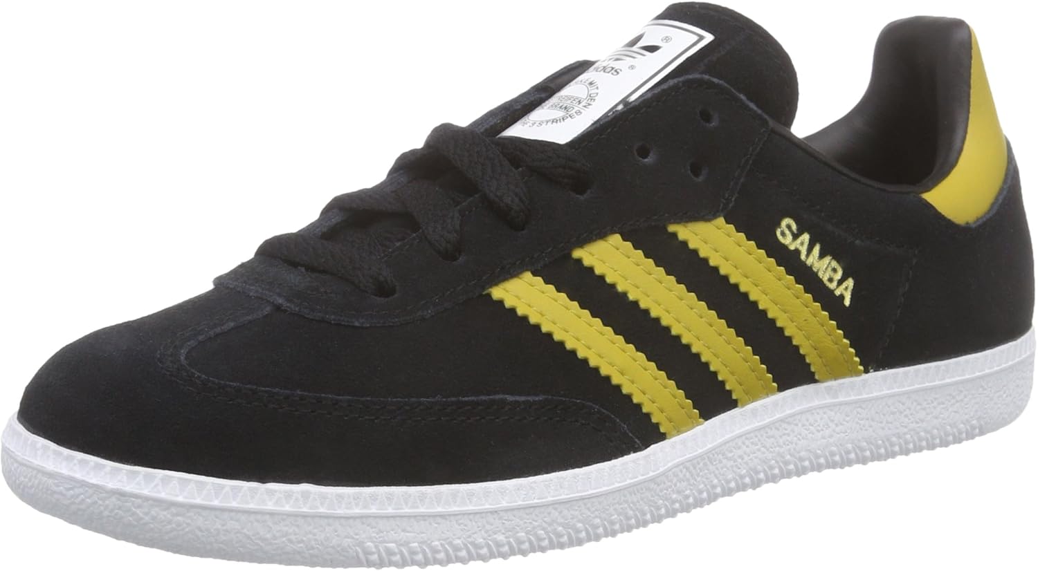 adidas trainers black and yellow