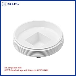 NDS 41P8 PVC S&D Cleanout Plug, with 4-Inch MPT