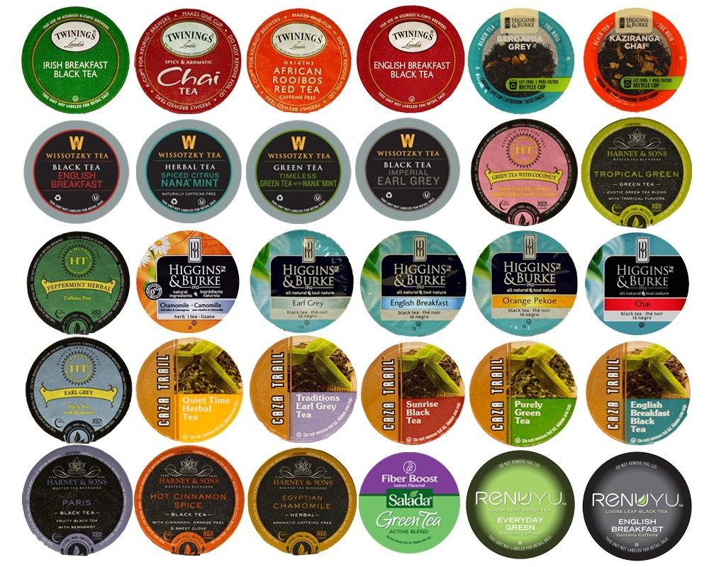 Custom Variety Pack Tea Single Serve Cups for Keurig K Cups Brewer