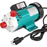 MXBAOHENG 824GPH Semi-Corrosive Chemical Pump, 110V Magnetic Drive Pump | For Chemical, Pharmaceutical &amp; Electroplating Industry, 13.7 GPM Circulating Water Pump, Liquid Delivery Pump, 52L/min, 65W