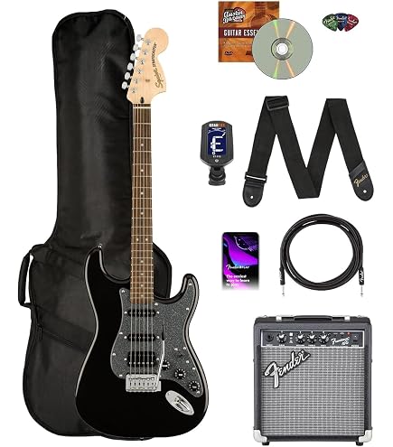 Amazon.com: Fender Squier Sonic Stratocaster HSS - Black Bundle