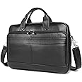 Augus Leather Messenger Bag for Men Vintage Travel Backpack 17 inch laptop Briefcase Shoulder Bags
