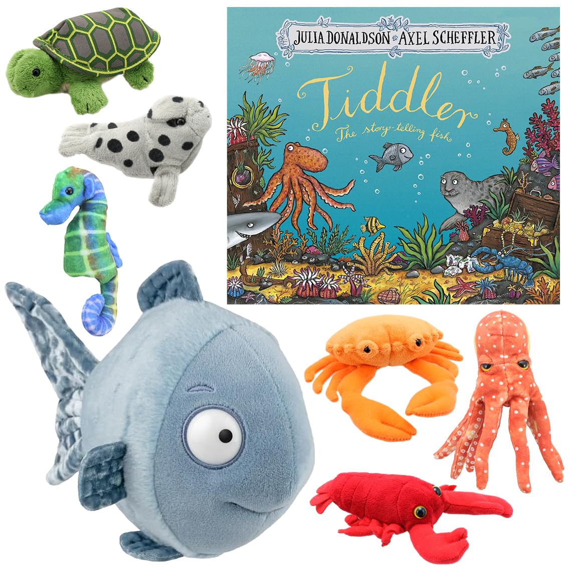 Tiddler Book & Puppet Set Featuring Julia Donaldson’s Beloved Story, Includes Official Tiddler Soft Toy & Finger Puppets by The Puppet Company, Perfect for Children’s Play & Storytime