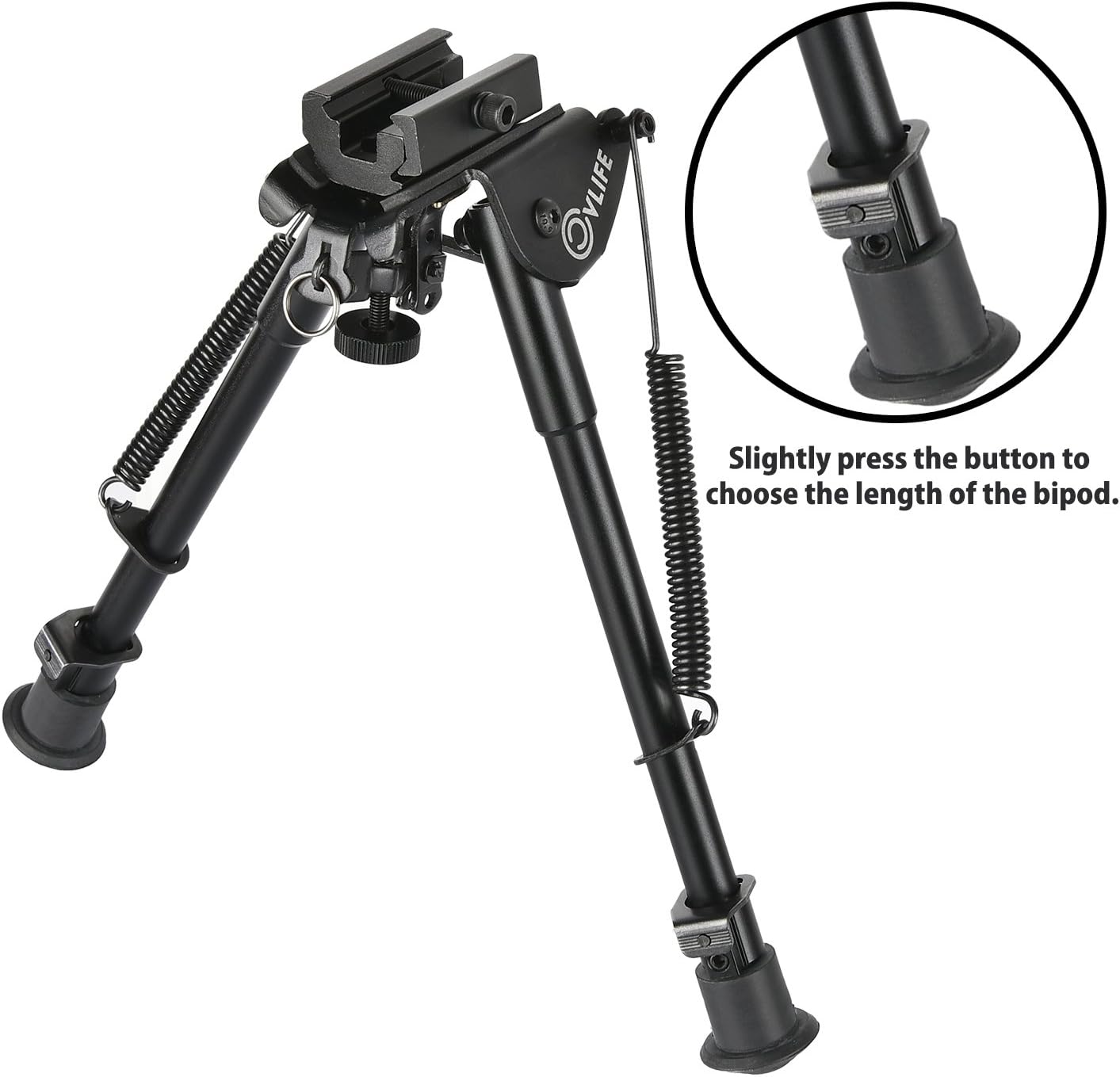 CVLIFE 9-13 Inches Bipod with Solid Sling Adapter Base : Gun Monopods Bipods And Accessories : Sports & Outdoors