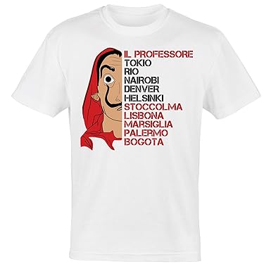T Shirt Maglietta Uomo La Casa Di Carta Tutti I Personaggi Della Terza Serie La Casa De Papel