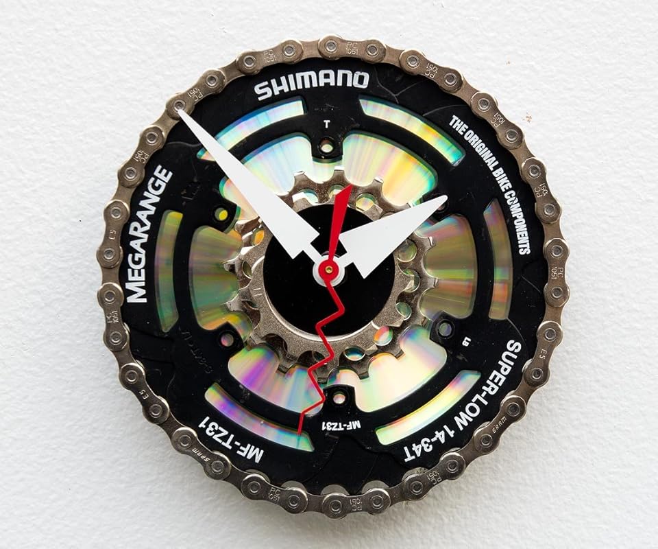 Recycled Bike Gear Clock, bike lover clock, upcycled bike