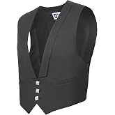Allsafe Traders Prince Charlie 3 Button Black Kilt Waistcoat/Vest - Scottish Elegance for All Your Formal Occasions