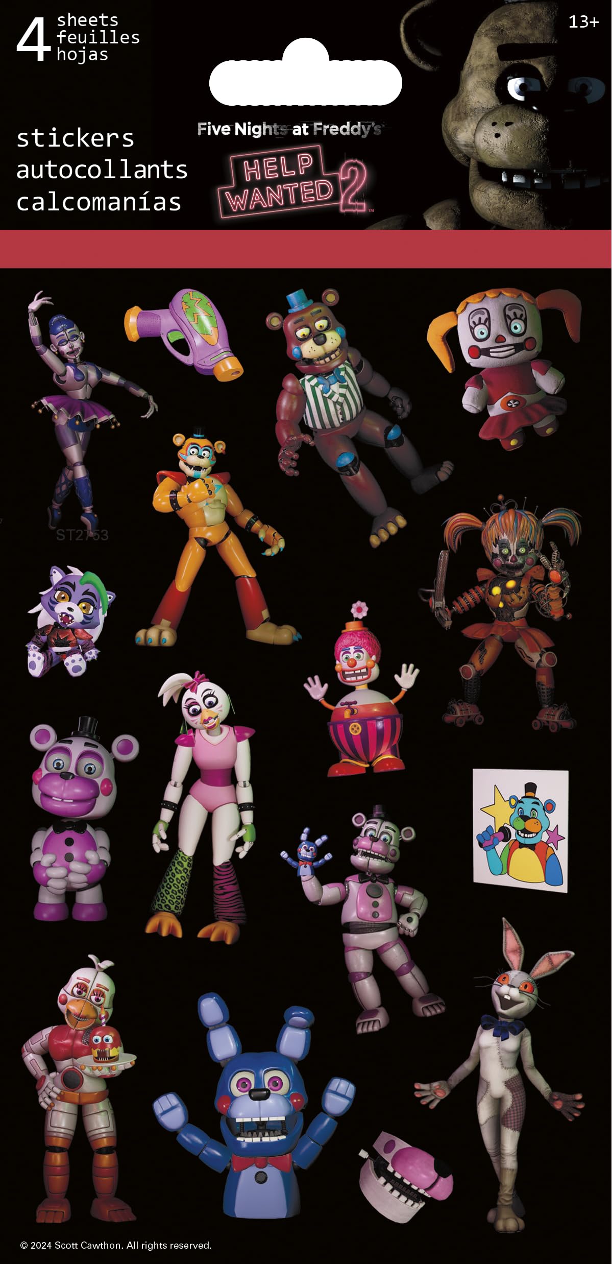 Five Nights at Freddy's: Help Wanted 2 Standard Stickers - 4 Sheet
